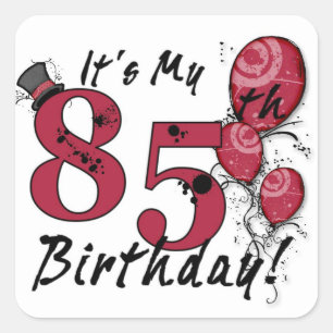 É o meu autocolante de balões do 85º aniversário