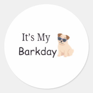 É o Meu Barkday Adesivo de Aniversário de Cachorro