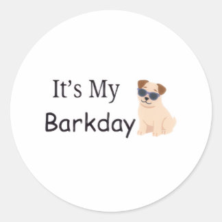 É o Meu Barkday Adesivo de Aniversário de Cachorro