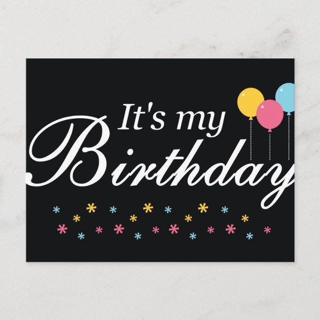 É o meu cartão de aniversário (Frente)