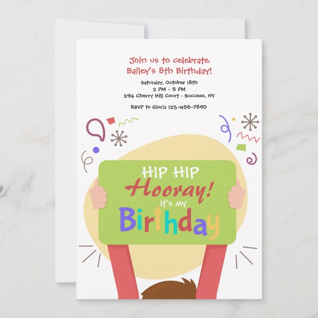 É o meu convite de aniversário (Frente)