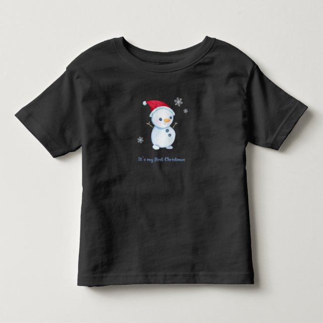 É o Meu Primeiro Natal Camiseta de Criança (Frente)