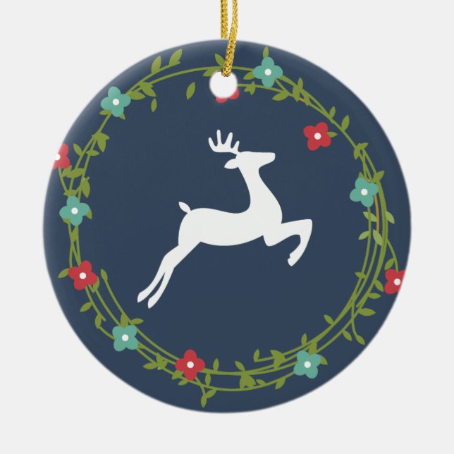 É o Ornamento Personalizado Feriado de Natal (Frente)