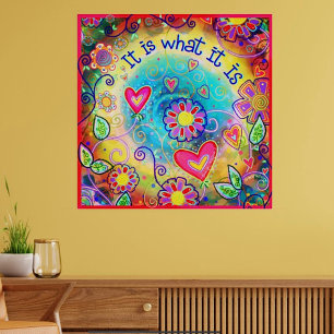 É O Que É O Arco-Íris Cores Corações Poster