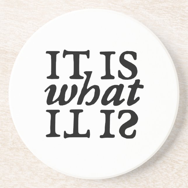 "É O Que É" Typografia Porta copos Sandstone (Frente)