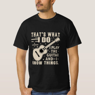 É o que eu faço, eu toco a camiseta de guitarra
