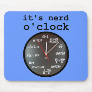 É o Relógio Divertido da Hora do Nerd Mousepad Mou