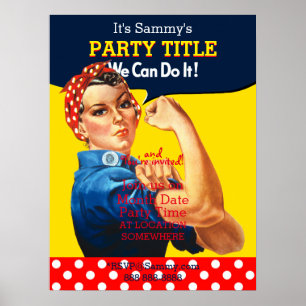 É o seu Poster do Rosie Party Personalizar