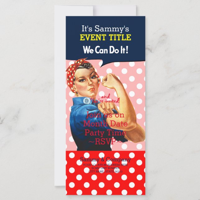 É o seu suprimento personalizado do Rosie Party (Frente)