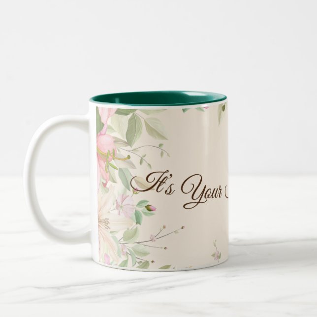 É o seu tempo para a caneca Bloom Motivacional, fl (Esquerda)