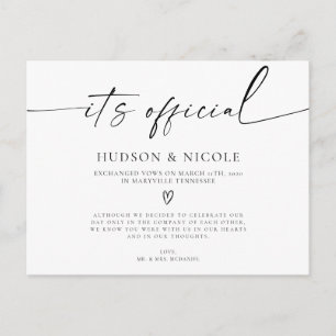 É Oficial Anúncio de Casamento Furtivo