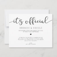 É Oficial Anúncio de Casamento Furtivo