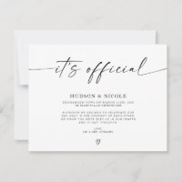 É Oficial Anúncio de Casamento Furtivo