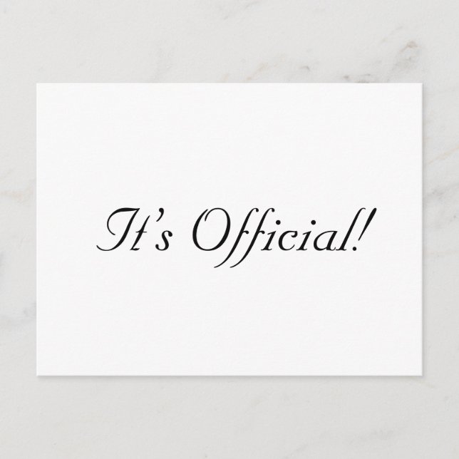 É Oficial! Anúncio de Casamento Rústico Simples (Frente)