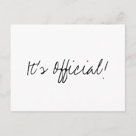 É oficial! Anúncio de Casamento Simples Eloped