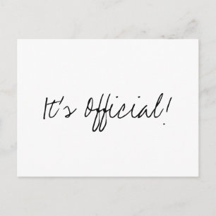 É oficial! Anúncio de Casamento Simples Eloped