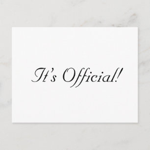 É oficial! Anúncio de casamento simples russo