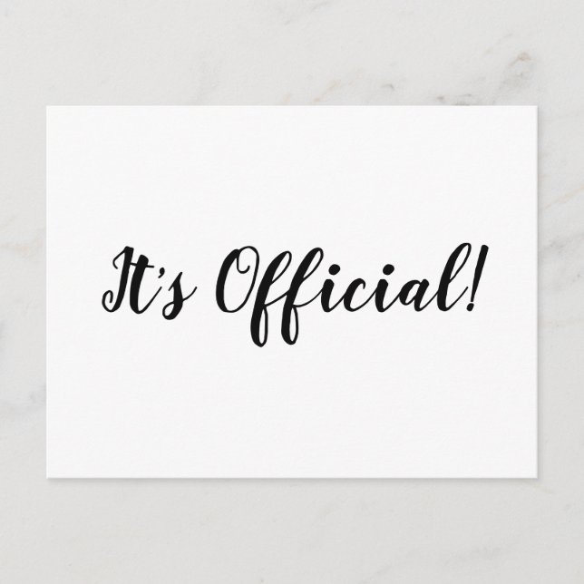 É Oficial! Cartão de Anúncio de Casamento às Escon (Frente)