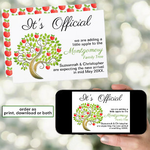 É oficial. Esperamos Modelo de árvore de maçã