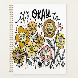 É Okay Ser Planejador Floral Boho