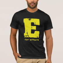 E para T-shirt masculina de qualidade do esforço (