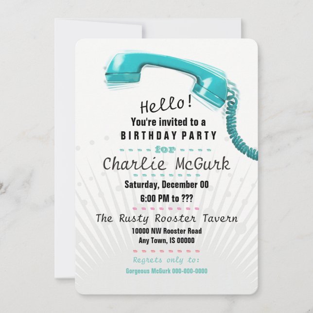 É para você! Convite de aniversário (Frente)