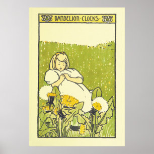 E. Richardson Poster vintage garota fofa