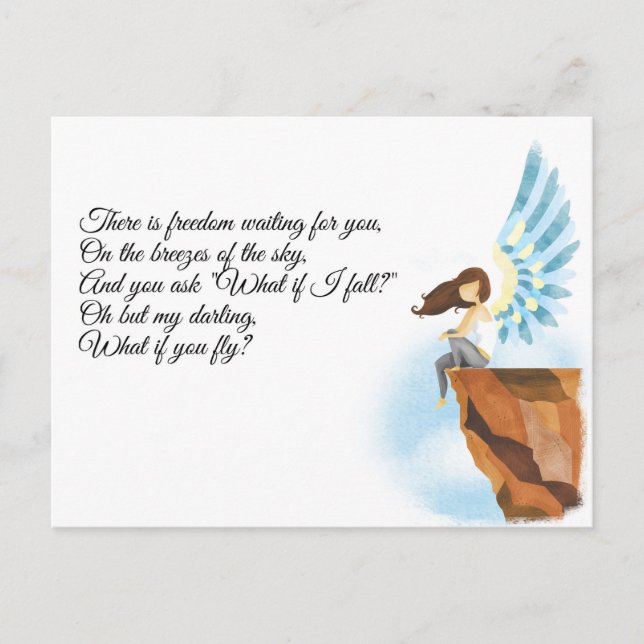 E se eu cair? Cartão Postal (Frente)