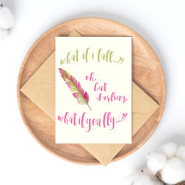 E se eu cair? - Cartão postal inspirador