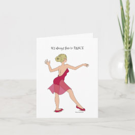 É sempre divertido dançar com cartão de nota