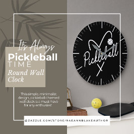 É Sempre Hora de Pickleball Relógio de Parede Redo