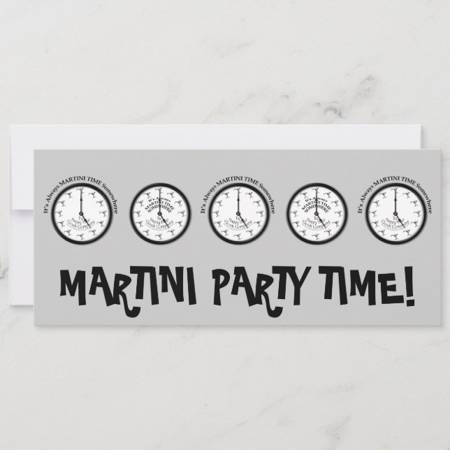 É SEMPRE HORA DO MARTINI EM ALGUM LUGAR CONVITE (Frente)