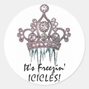 "É sincelos de Freezin!" Etiquetas da tiara