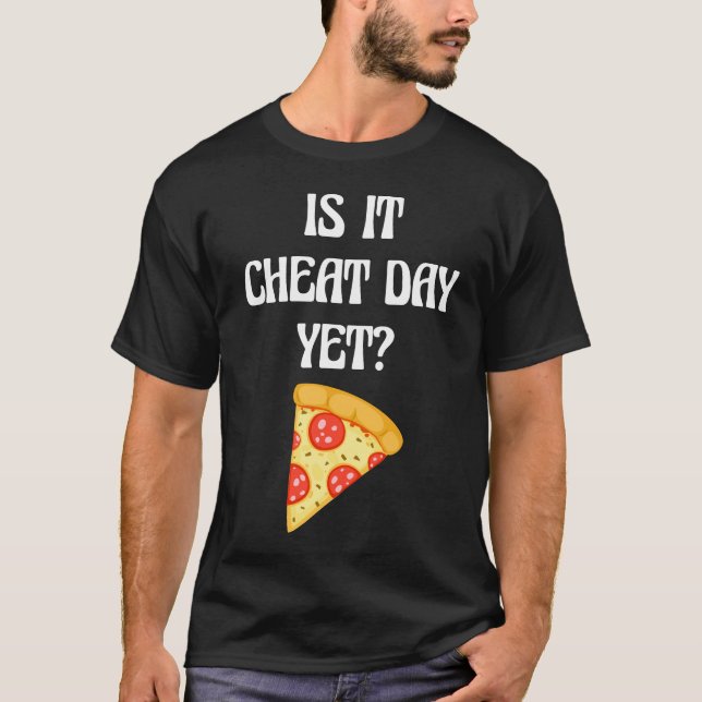 É t-shirt da pizza do dia contudo do exercício da (Frente)