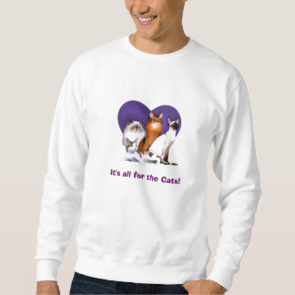 É todo para os gatos! Camisas de todos os tipos!
