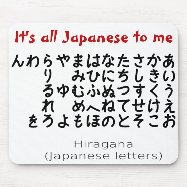 É tudo japonês para mim, mousepad (Frente)