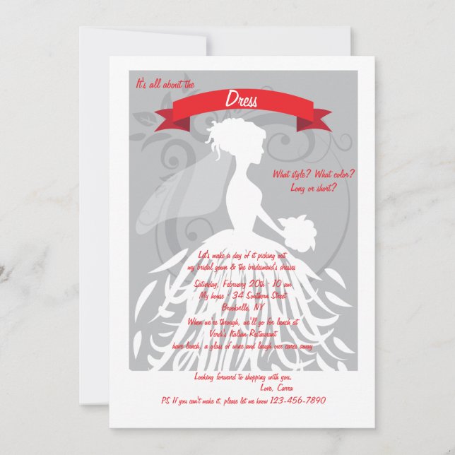 É tudo sobre o convite para vestir (Frente)