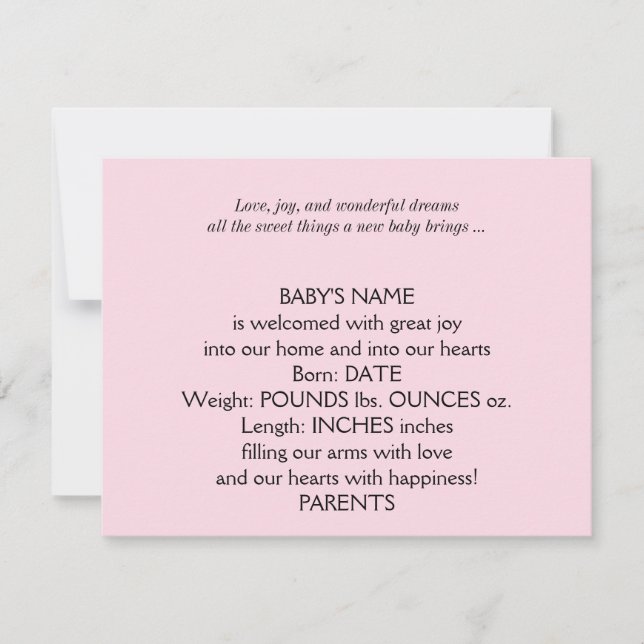 É um anúncio de bebê com fotos de moça (Frente)