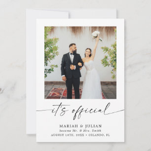 É um Anúncio de Casamento com Foto Oficial