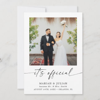 É um Anúncio de Casamento com Foto Oficial
