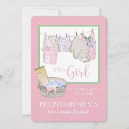 É um anúncio de garota - avós orgulhosos