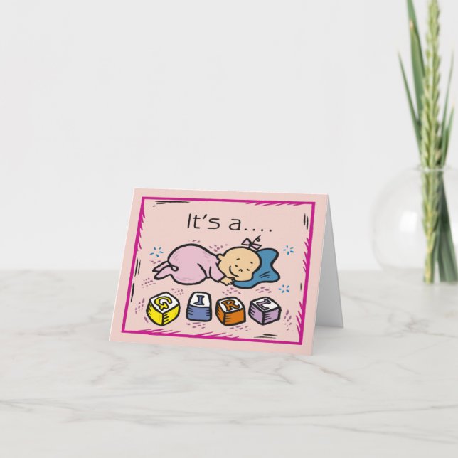 É um Anúncio de Nascimento de Garota (Frente)