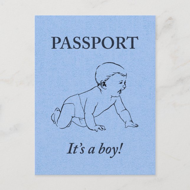 é um anúncio de passaporte de menino (Frente)