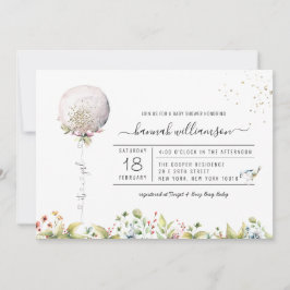 É um Balão de Menina | Convite para chás de fralda