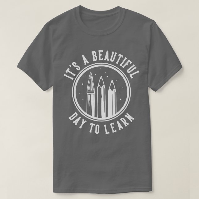 É um belo dia para aprender camiseta Premium (Frente do Design)