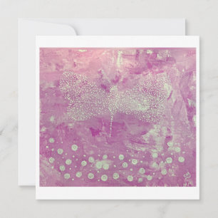 É um cartão de anúncio de garota