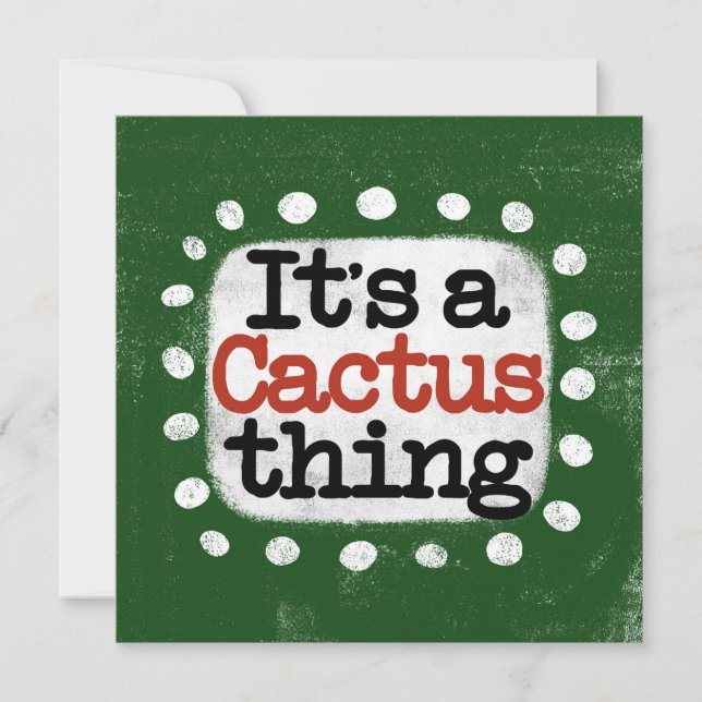 É um cartão de saudação do Cactus (Frente)