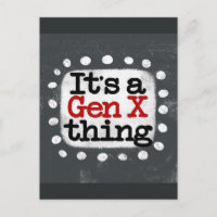 É um cartão postal Gen X
