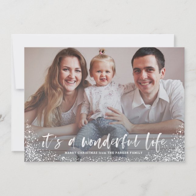 É um Cartões de foto de Natal Maravilhoso da Vida (Frente)