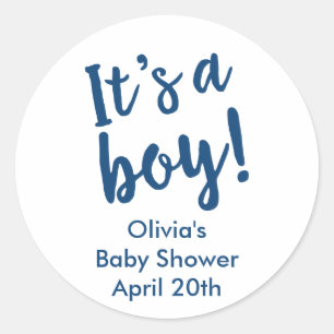 É um Chá de fraldas de rapaz, Marinho de etiqueta 